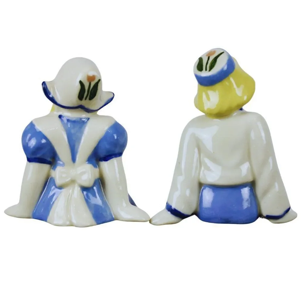 Dutch Boy & Girl Shelf Sitters Vintage 50s Ceramic Arts Studio Betty Harrington